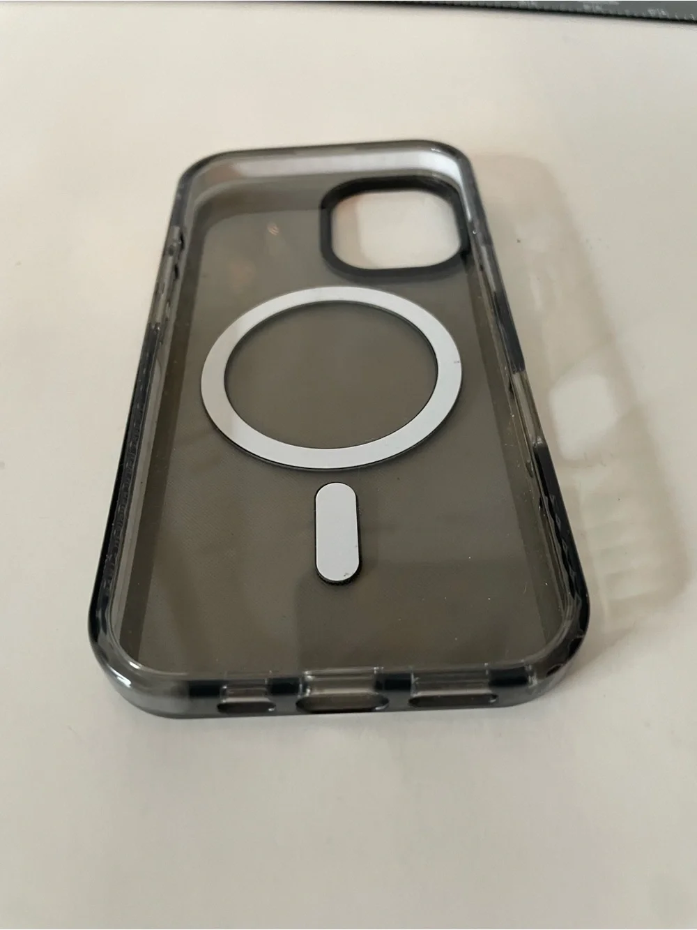 Clear MagSafe-Compatible Phone Case with Black Frame